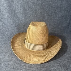 Cowboy Hat Vintage Bailey U-Rollit Straw Size 7 1/8 Rustic Western Rancher Style